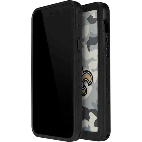 NFL New Orleans Saints Camo iPhone 15 Waterproof Case